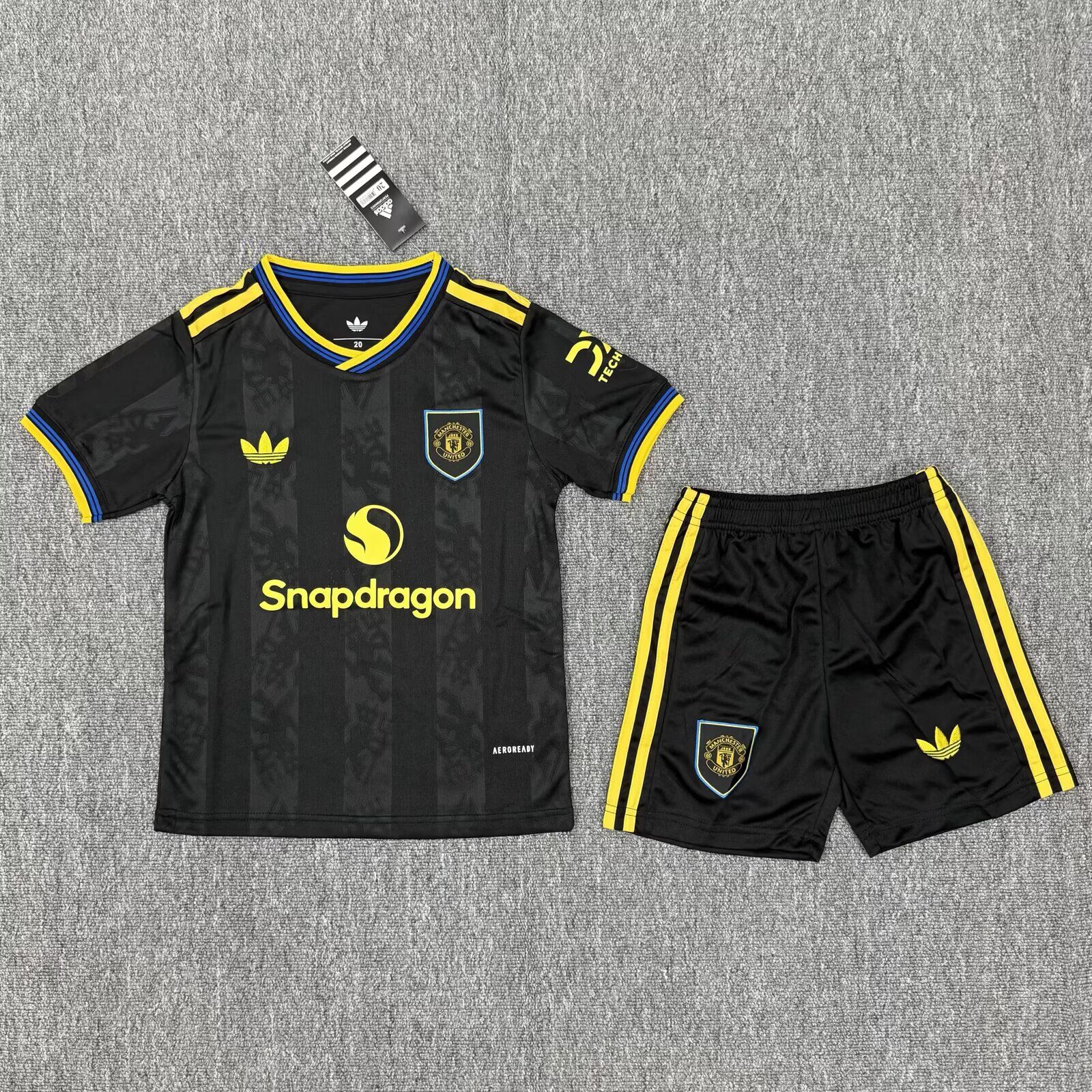 Kids-Manchester Utd 25/26 Third Black Soccer Jersey